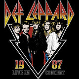 Def Leppard 1987 Live in Concert Adult T-Shirt, Classic 80s Hard Rock Band Graphic Tee, Retro Music Fan Apparel