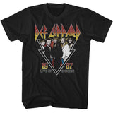 Def Leppard 1987 Live in Concert Adult T-Shirt, Classic 80s Hard Rock Band Graphic Tee, Retro Music Fan Apparel