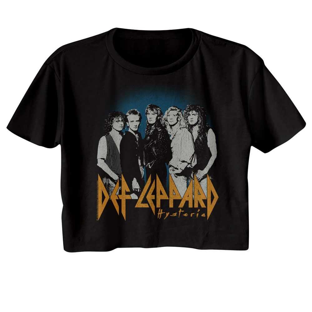 Def Leppard Blue Fade Logo Graphic Ladies T-Shirt - Official Band Tee