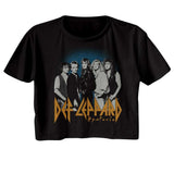 Def Leppard Blue Fade Logo Graphic Ladies T-Shirt - Official Band Tee