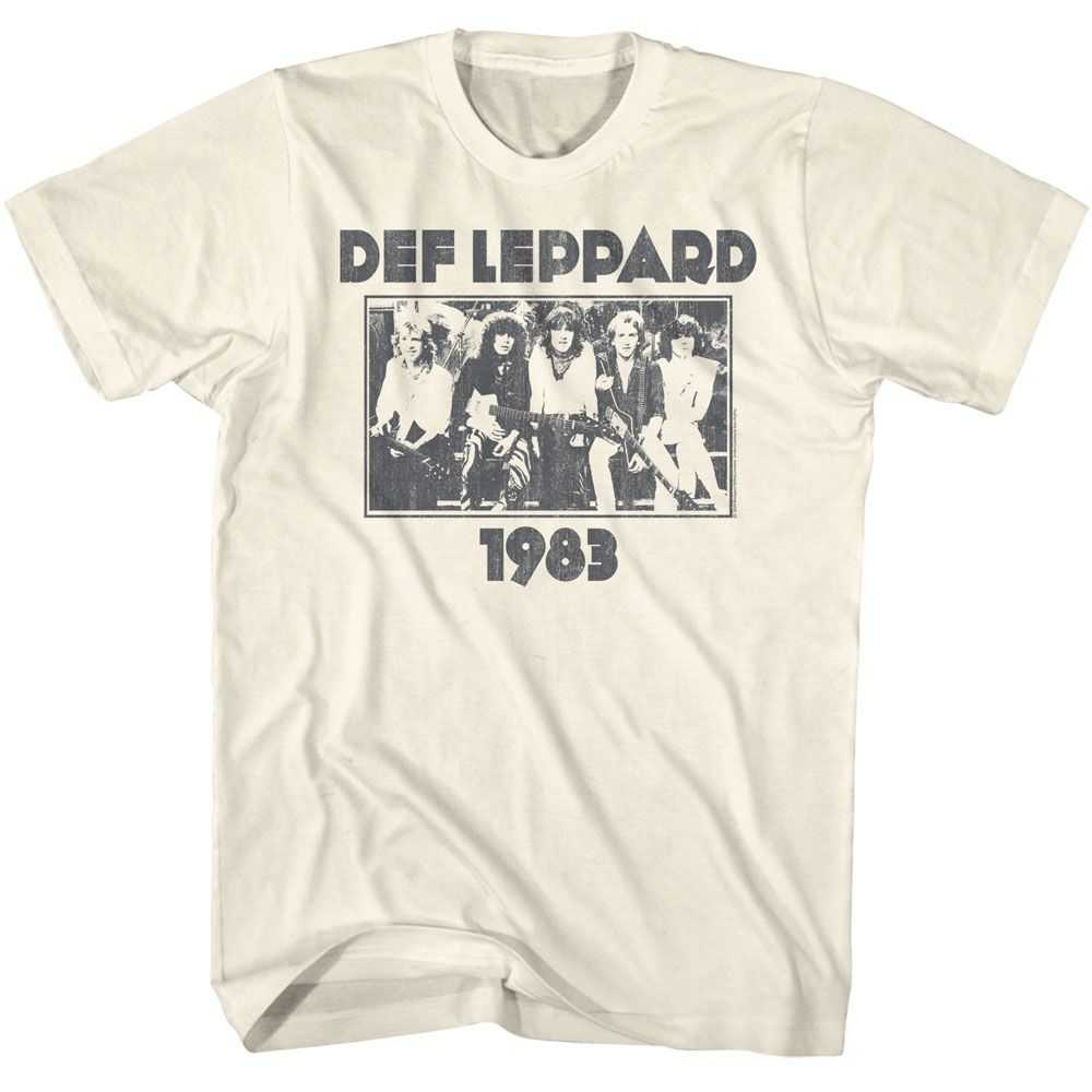 Def Leppard Pyromania 1983 Tour Monochrome Graphic T-Shirt Official Vintage Rock Band Tee Unisex