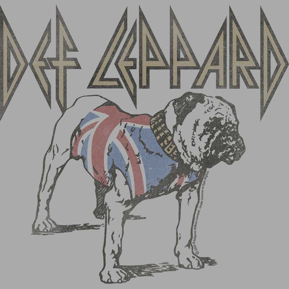 Def Leppard Bulldog Kids Graphic Tee - Retro 80s Heavy Metal Concert Apparel - Youth Music Fan Gift