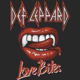 Def Leppard Hysteria Love Is Biting Song Lyric Graphic Concert Tour Rock Tee Unisex Style Fit Men Women