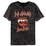 Def Leppard Hysteria Love Is Biting Song Lyric Graphic Concert Tour Rock Tee Unisex Style Fit Men Women