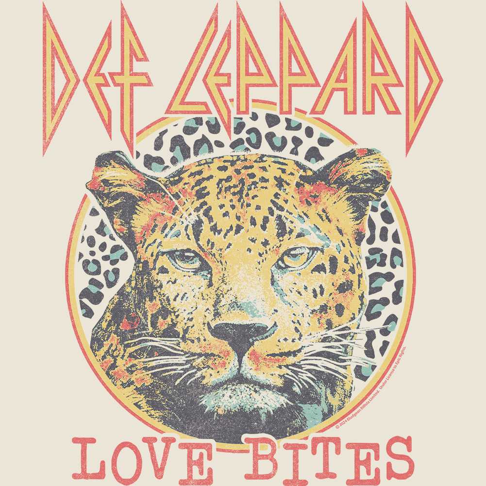 Def Leppard Love Bites Hysteria 1987 Graphic Vintage Rock Band T-Shirt Retro Tee Unisex