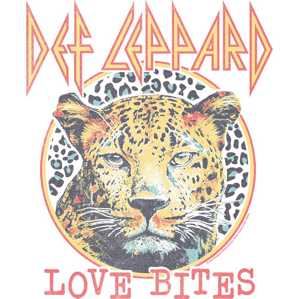 Def Leppard Love Bites Kids Graphic Tee - Retro 80s Heavy Metal Concert Apparel - Youth Music Fan Gift