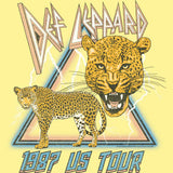 Def Leppard Hysteria 1987 Lightning And Leopards Graphic Band T-Shirt Merch Retro Tee Unisex