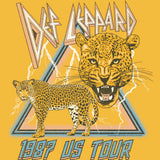 Def Leppard Hysteria 1987 Lightning And Leopards Graphic Concert Band Tee Unisex Apparel For Men Women