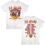 Def Leppard Hysteria 1987-88 World Tour Graphic T-Shirt - Official Two-Sided Band Tee