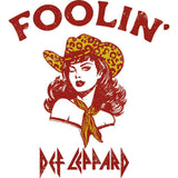 Def Leppard Foolin' Cowgirl Graphic T-Shirt - Official 1983 Band Tee