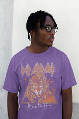 Def Leppard Hysteria Leopard Graphic T-Shirt - Official Hard Rock Band Tee