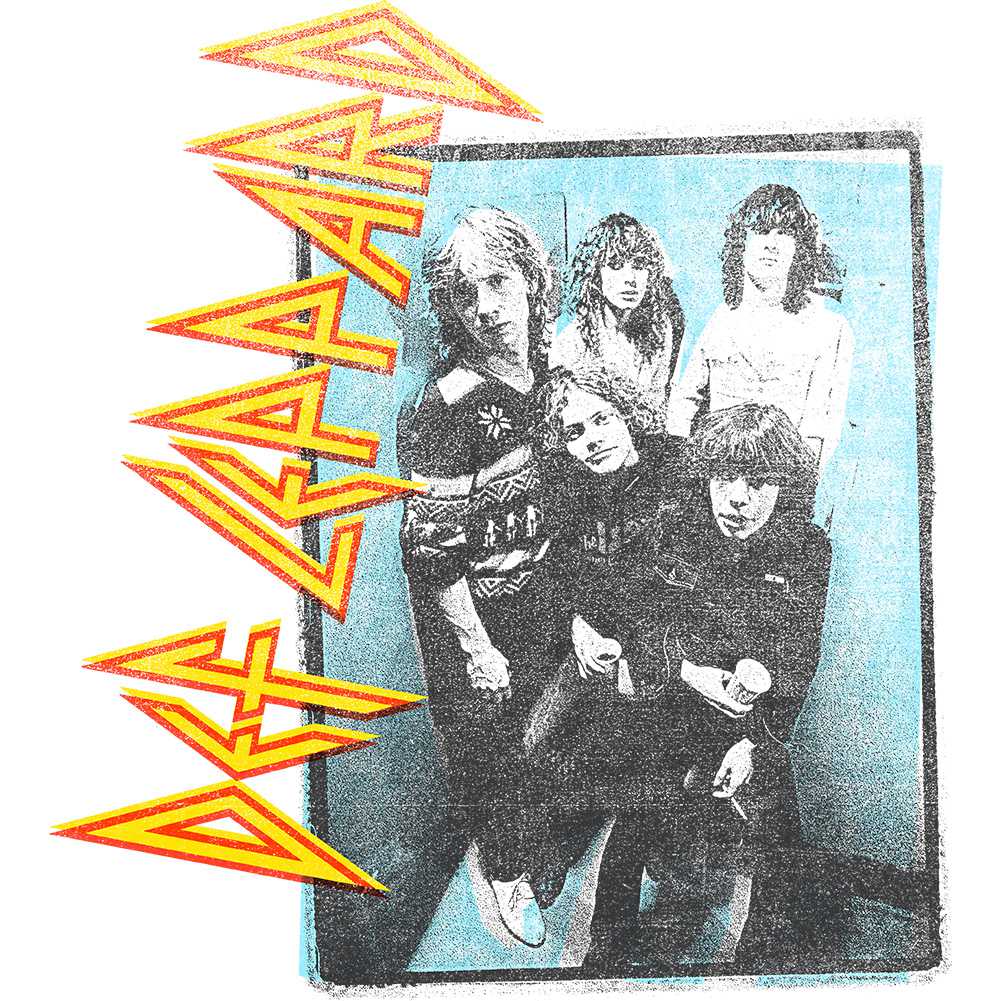 Def Leppard 1987 UK Tour Graphic T-Shirt - Official Two-Sided Hysteria Band Tee
