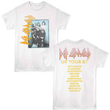 Def Leppard 1987 UK Tour Graphic T-Shirt - Official Two-Sided Hysteria Band Tee