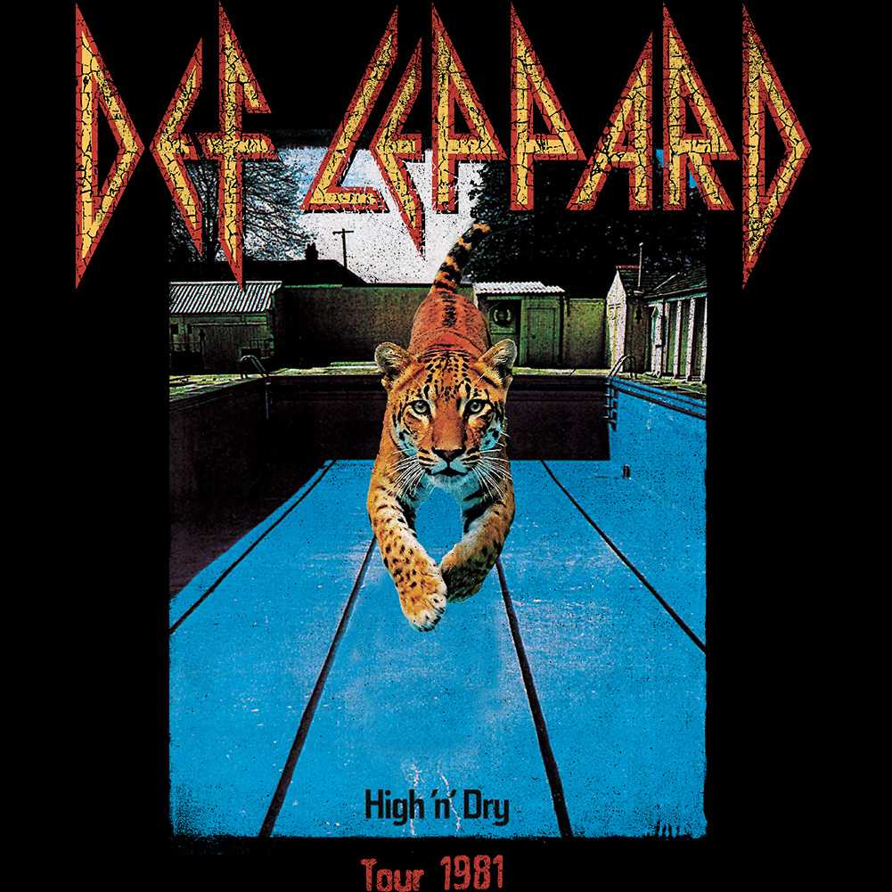 Def Leppard High 'n' Dry 1981 Graphic T-Shirt - Official Two-Sided Band Tee