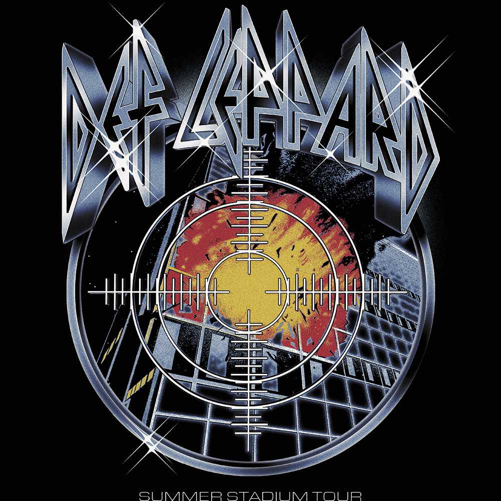 Def Leppard Summer Stadium Tour Graphic T-Shirt - Official Two-Sided Band Tee