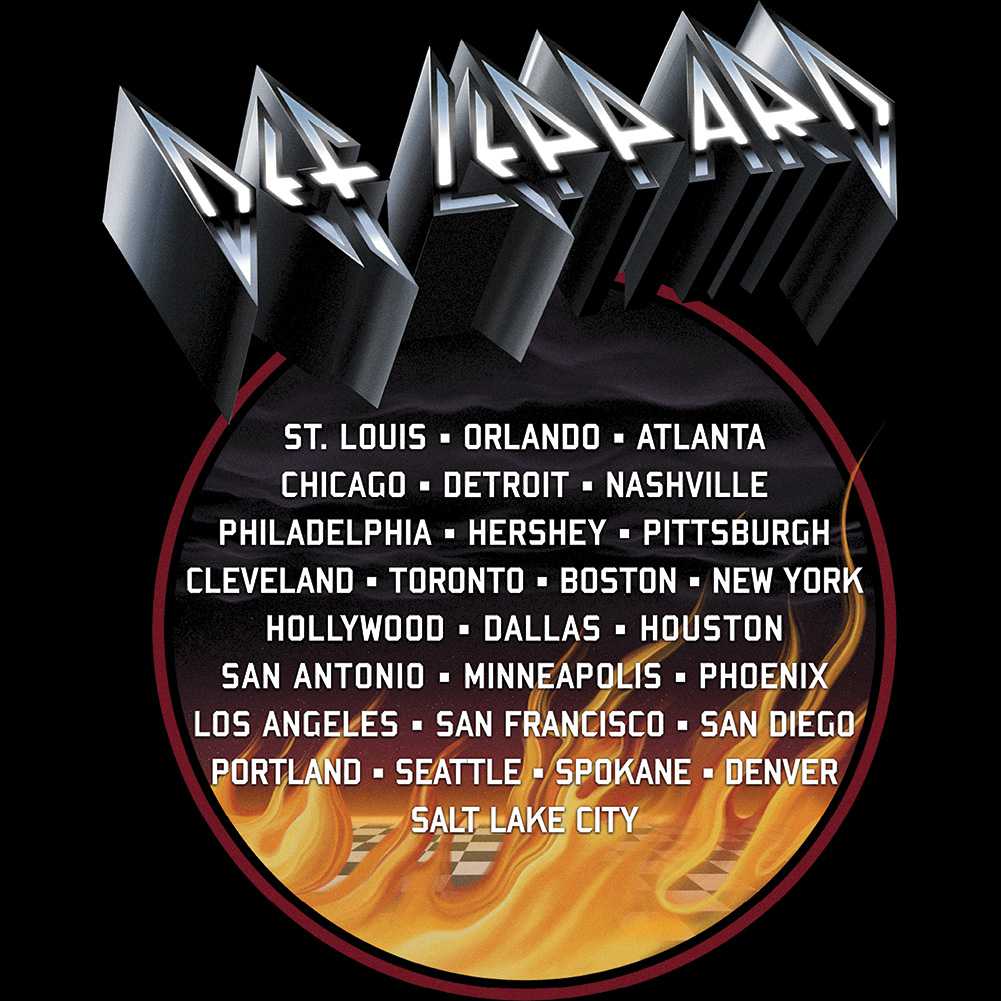 Def Leppard SNAKE HOLD Black Adult T-Shirt – Snake Graphic Classic Rock Music Band Tee