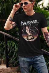 Def Leppard SNAKE HOLD Black Adult T-Shirt – Snake Graphic Classic Rock Music Band Tee
