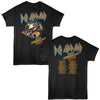 Def Leppard NA TOUR PLANE Adult Black T-Shirt – Tour Plane Graphic Concert Rock Band Tee