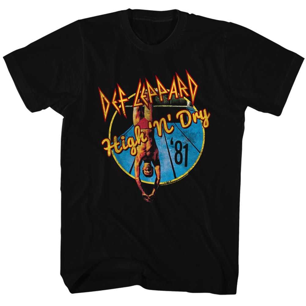 Def Leppard High 'n' Dry Graphic T-Shirt - Official 1981 Album Band Tee