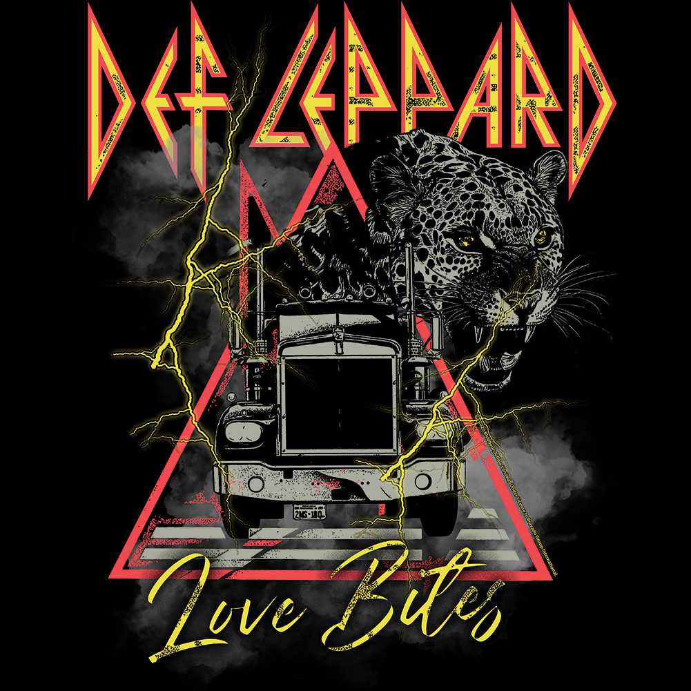 Def Leppard Love Bites Semi-Truck Vintage Band Tee - Unisex 80s Rock Graphic Shirt