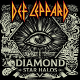 Def Leppard Diamond Star Halos Graphic T-Shirt - Rock Band Album Tee