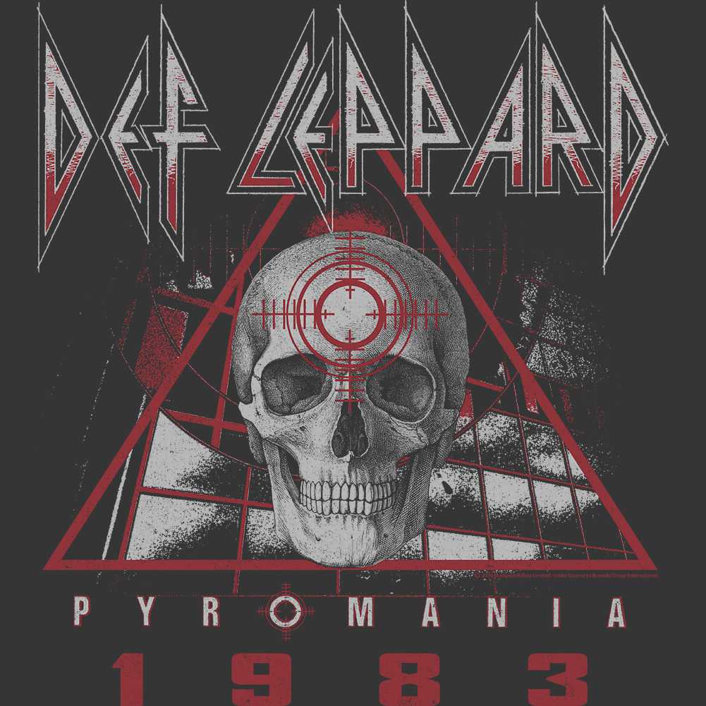 Def Leppard Pyro Skull Vintage Band Tee - Unisex 80s Hard Rock Graphic Shirt