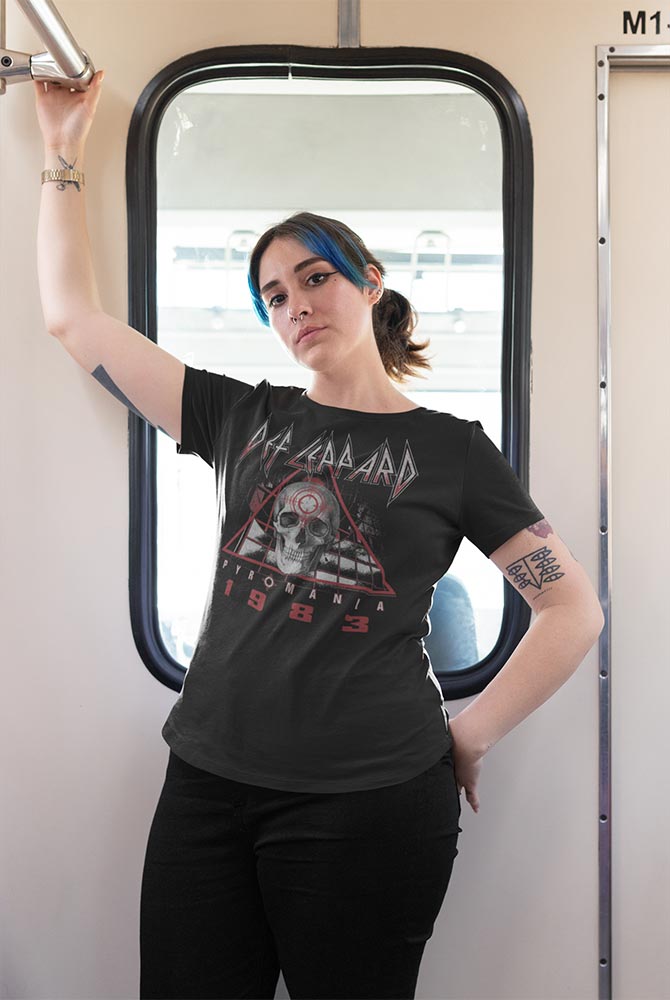 Def Leppard Pyro Skull Vintage Band Tee - Unisex 80s Hard Rock Graphic Shirt