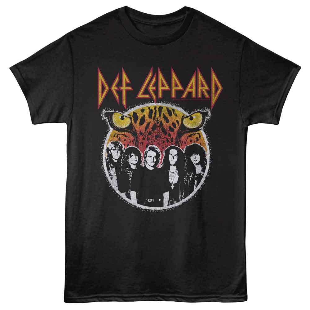 Def Leppard EYES Adult Black T-Shirt – Iconic Rock Music Graphic Shirt, Official Band Merch