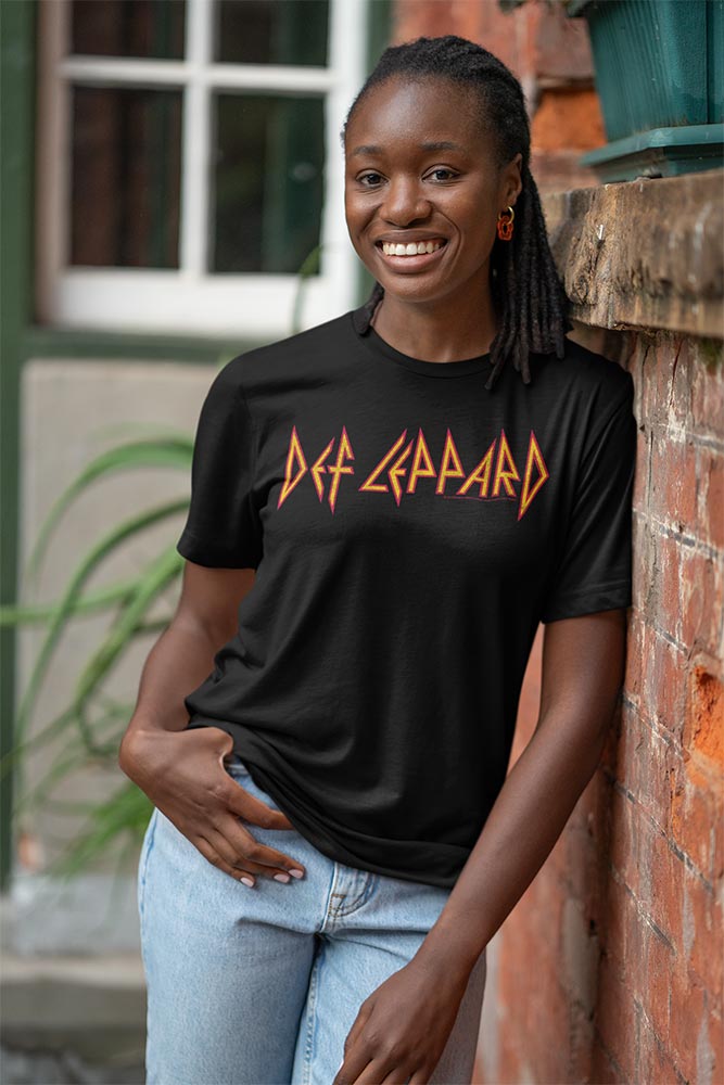 Def Leppard Band Logo Graphic T-Shirt - Official Hard Rock Band Tee