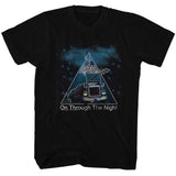 Def Leppard ON THROUGH THE NIGHT Adult Black T-Shirt – Classic Rock Album Tee, Official Band Merch