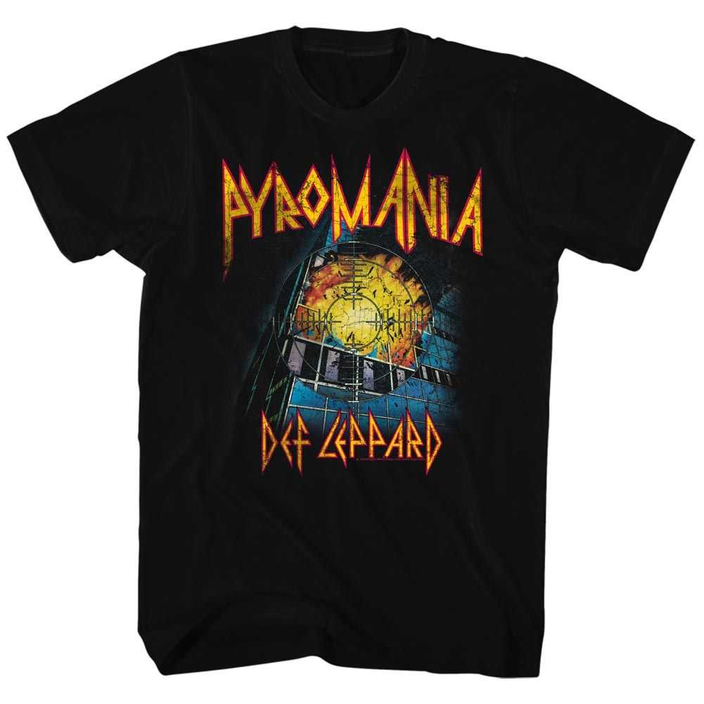 Def Leppard Its On Fire Adult T-Shirt, Classic 80s Hard Rock Band Graphic Tee, Retro Concert Music Fan Apparel