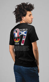 Def Leppard Def World Tour 2-Sided Graphic T-Shirt, 80s Hard Rock Band Tour Tee, Retro Concert Music Fan Apparel