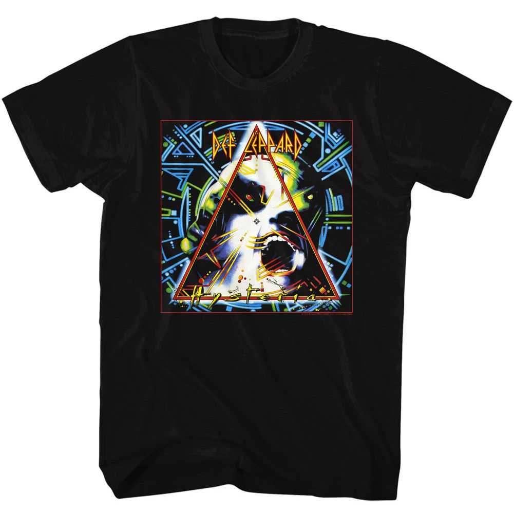 Def Leppard Hysteria Adult T-Shirt, Classic 80s Hard Rock Album Graphic Tee, Retro Concert Music Fan Apparel