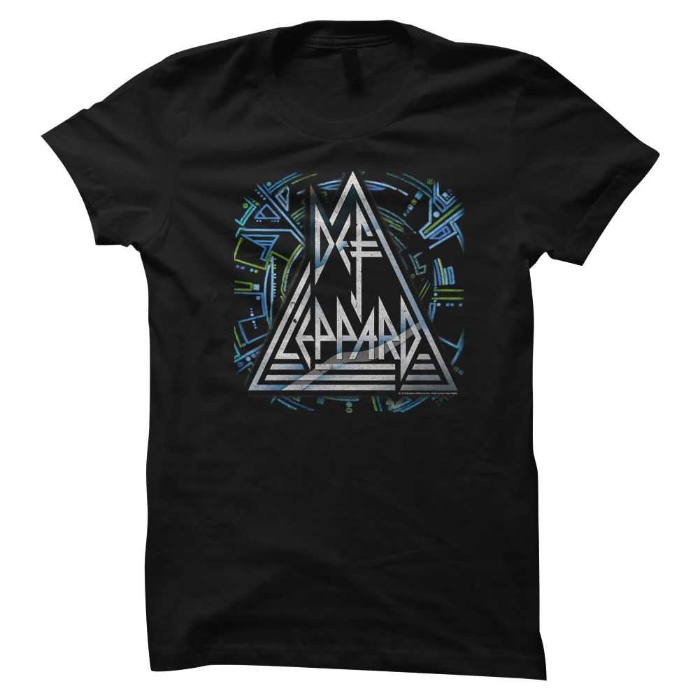 Def Leppard Hysteria Logo Graphic T-Shirt - Official 1987 Band Tee