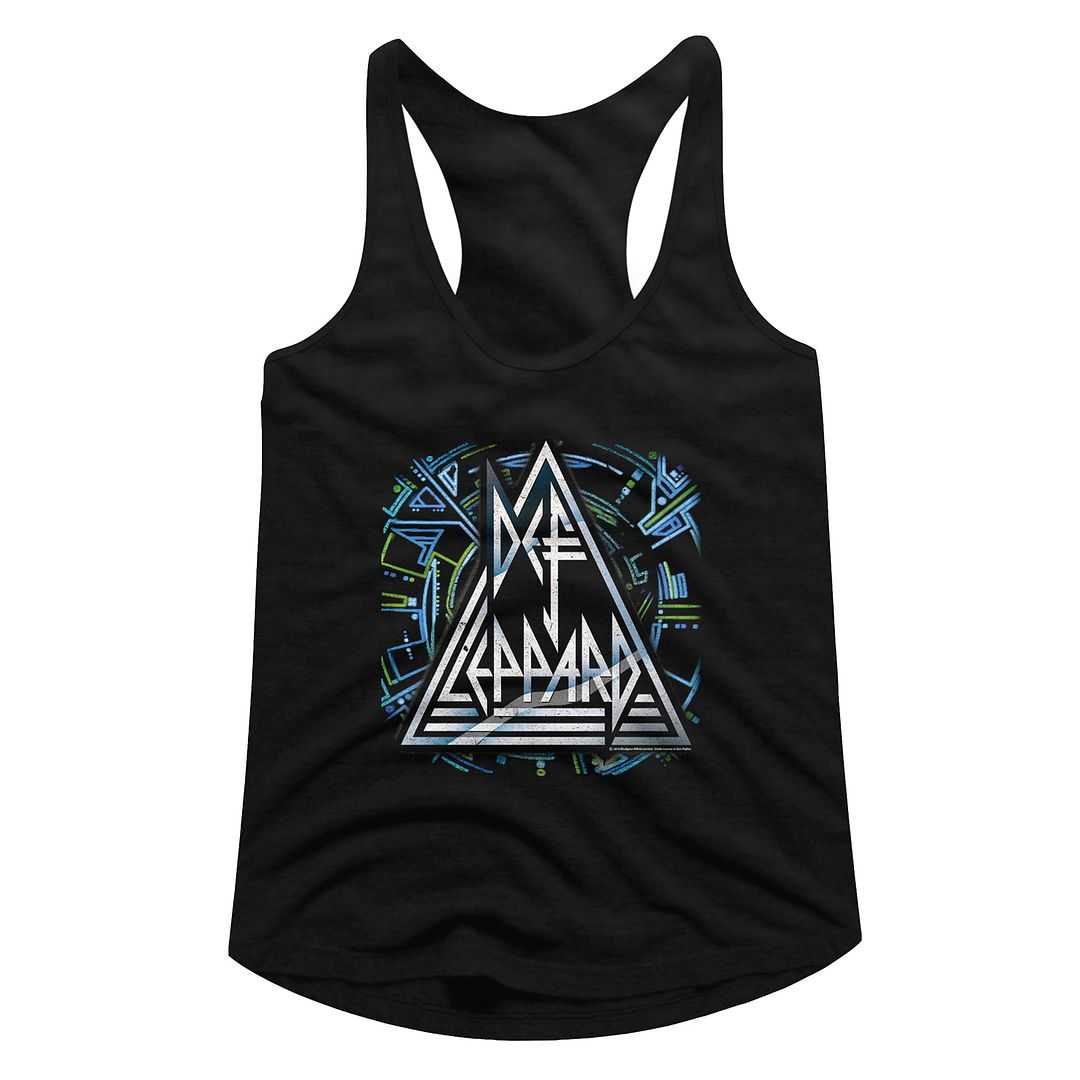 Def Leppard Hysteria Logo Graphic Girl Tank Top - Official 1987 Band Tee