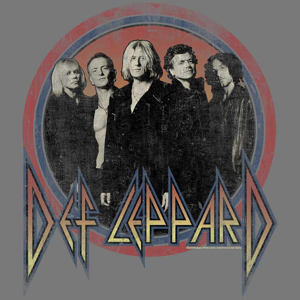 Def Leppard Circles Adult T-Shirt, Classic 80s Hard Rock Band Graphic Tee, Retro Concert Music Fan Apparel