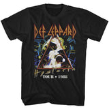 Def Leppard Tour88 Adult T-Shirt, Vintage 1988 Hard Rock Band Graphic Tee, Classic 80s Concert Music Fan Apparel
