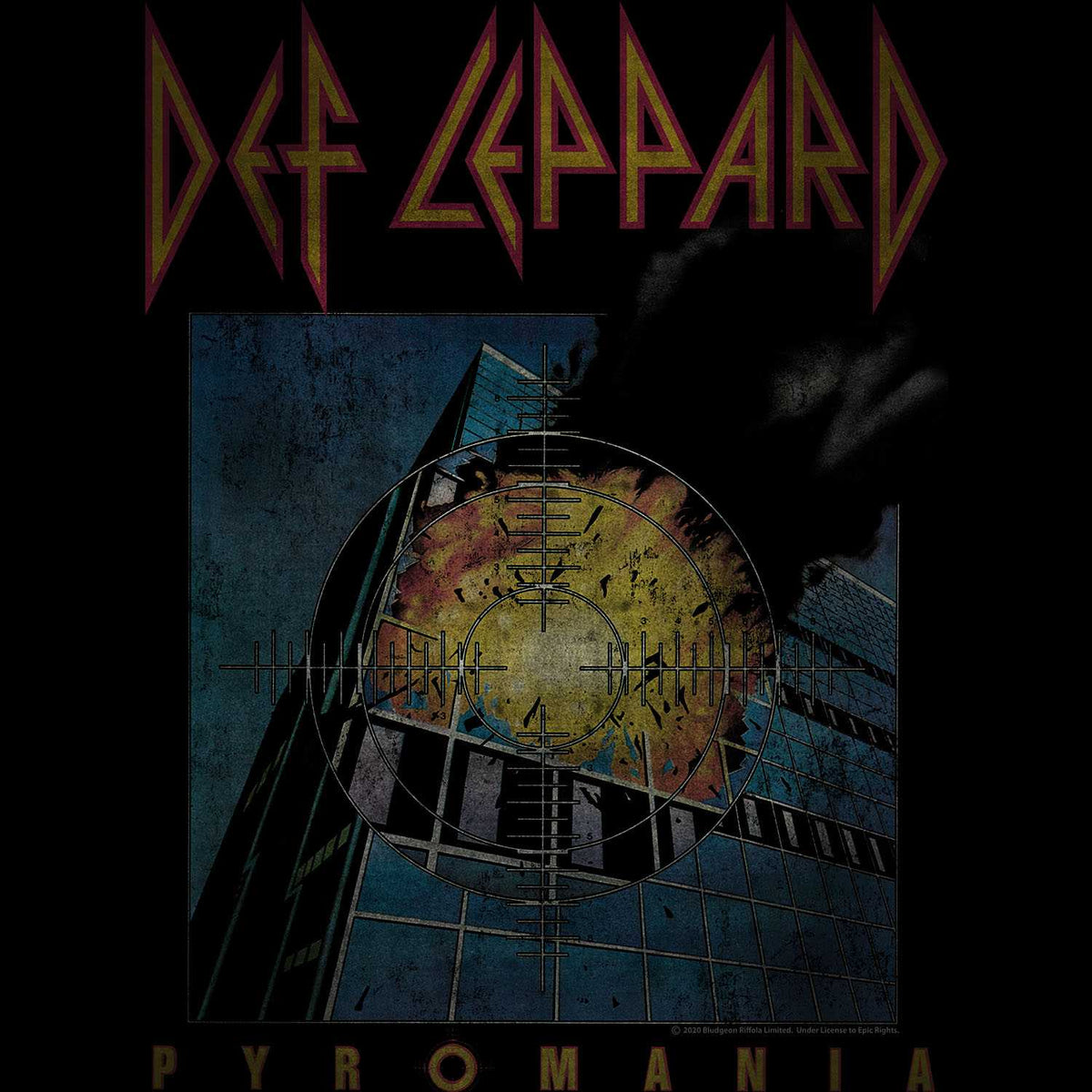 Def Leppard Faded Pyromania Graphic Girl Tank Top - Official 1983 Band Tee