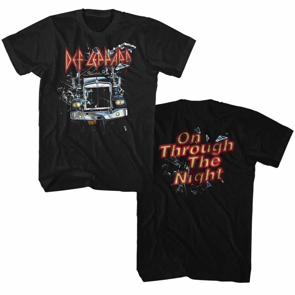 Def Leppard Through the Night Graphic T-Shirt - Official Two-Sided Band Tee