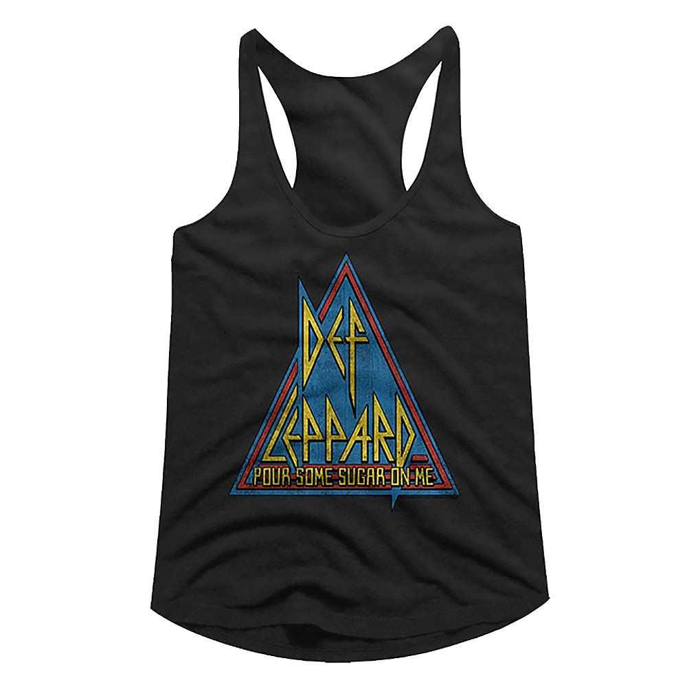 Def Leppard Triangle Logo Graphic Girl Tank Top - Official Hard Rock Band Tee