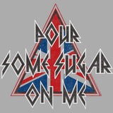 Def Leppard Pour Some Sugar On Me Triangle Graphic T-Shirt - Official Band Tee
