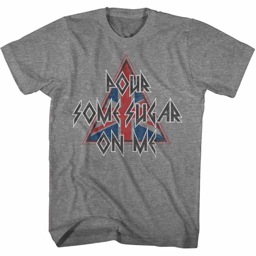 Def Leppard Pour Some Sugar On Me Triangle Graphic T-Shirt - Official Band Tee