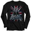 Def Leppard Jacked Up Adult Long Sleeve T-Shirt, Classic 80s Hard Rock Band Graphic Tee, Retro Music Fan Apparel