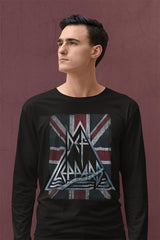 Def Leppard Jacked Up Adult Long Sleeve T-Shirt, Classic 80s Hard Rock Band Graphic Tee, Retro Music Fan Apparel