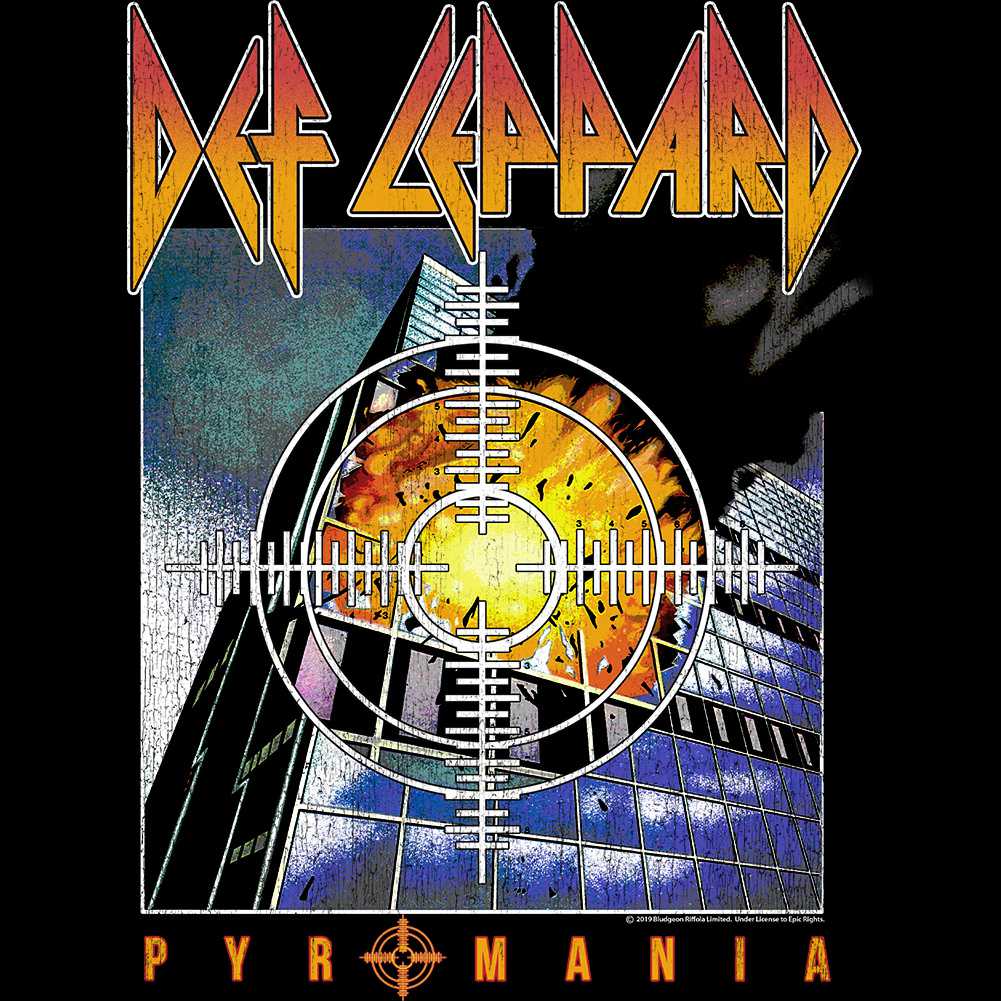Def Leppard PYRO ALBUM Black Adult T-Shirt – Official Rock Band Graphic Tee for Classic Music Fans
