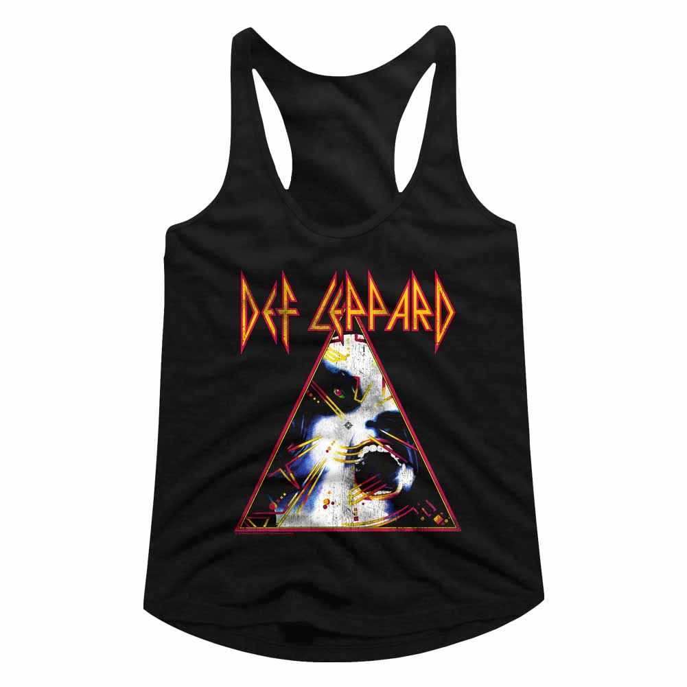 Def Leppard NOBGHYST Black Adult Slim Fit Girl Tank Top – Licensed Rock Band Graphic Tee for Fans