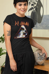 Def Leppard Nobghyst Adult T-Shirt, Classic 80s Hard Rock Band Graphic Tee, Retro Concert Music Fan Apparel