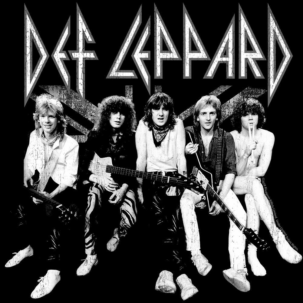 Def Leppard Deflep Adult T-Shirt, Classic 80s Hard Rock Band Graphic Tee, Retro Concert Music Fan Apparel