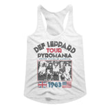 Def Leppard Pyromania Tour Graphic Girl Tank Top - Official 1983 Rock Band Tee