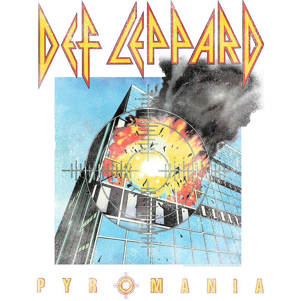 Def Leppard Faded Pyromania Youth Graphic T-Shirt - Classic Rock Band Clothing - Kids Music Lover Gift Idea